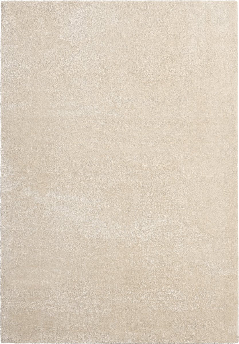 Karpet24 Loft – Luxe, Fluweelzacht Effen Vloerkleed in Beige, Modern & Stijlvol — hoekdetail
