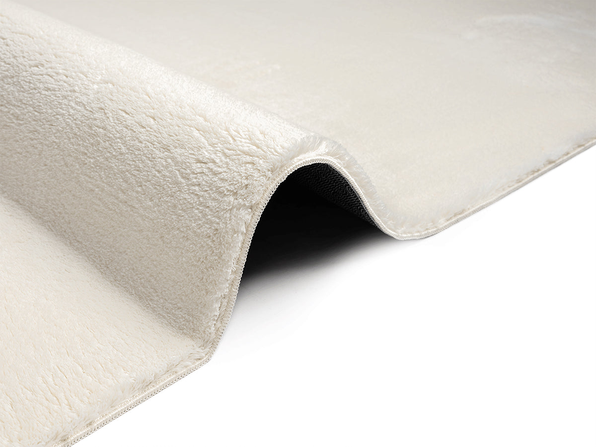 Karpet24 Loft – Luxe, Fluweelzacht Effen Vloerkleed in Cream, Modern & Stijlvol — bovenaanzicht