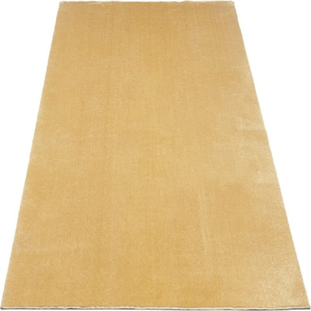 Karpet24 Loft – Luxe, Fluweelzacht Effen Vloerkleed in Goud, Modern & Stijlvol - Vooraanzicht