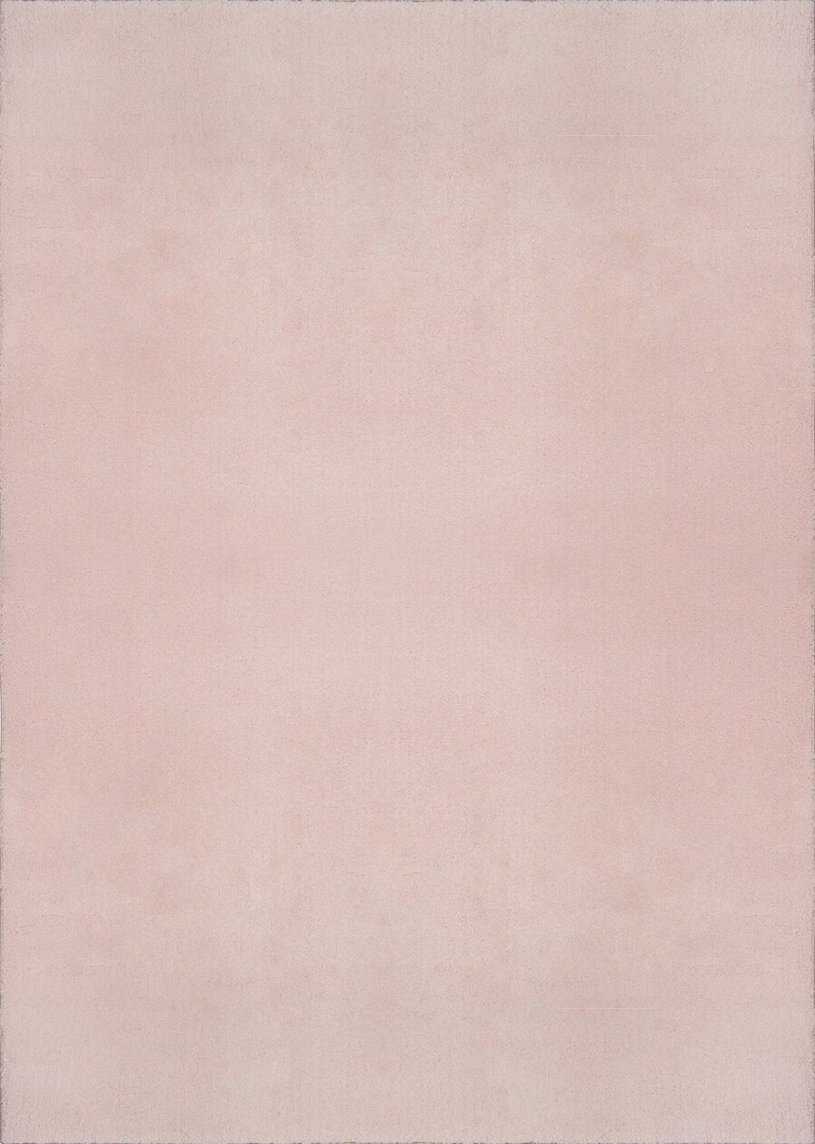 Karpet24 Loft – Luxe, Fluweelzacht Effen Vloerkleed in Roze-Blush, Modern & Stijlvol — sfeerbeeld in interieur
