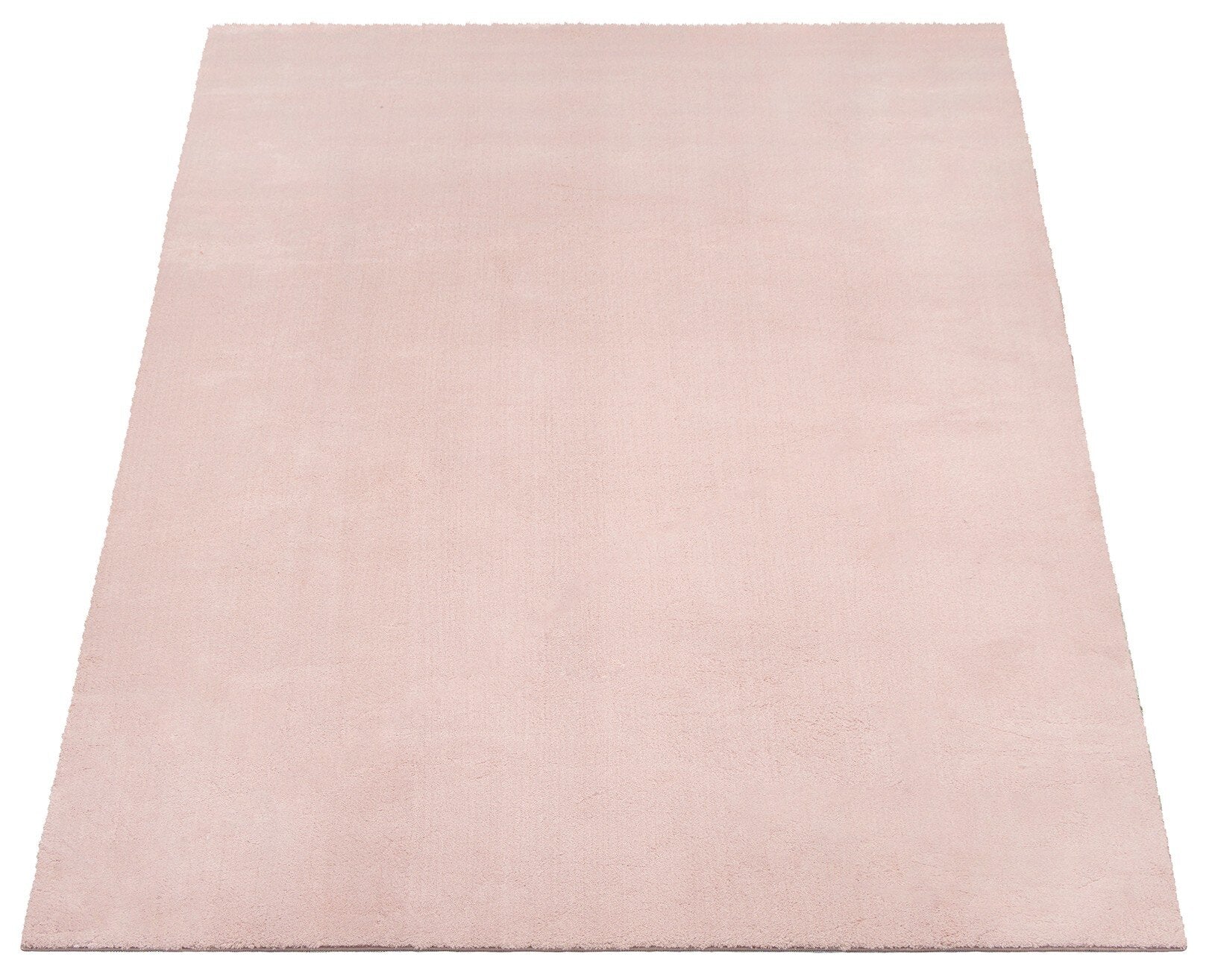 Karpet24 Loft – Luxe, Fluweelzacht Effen Vloerkleed in Roze-Blush, Modern & Stijlvol — hoek