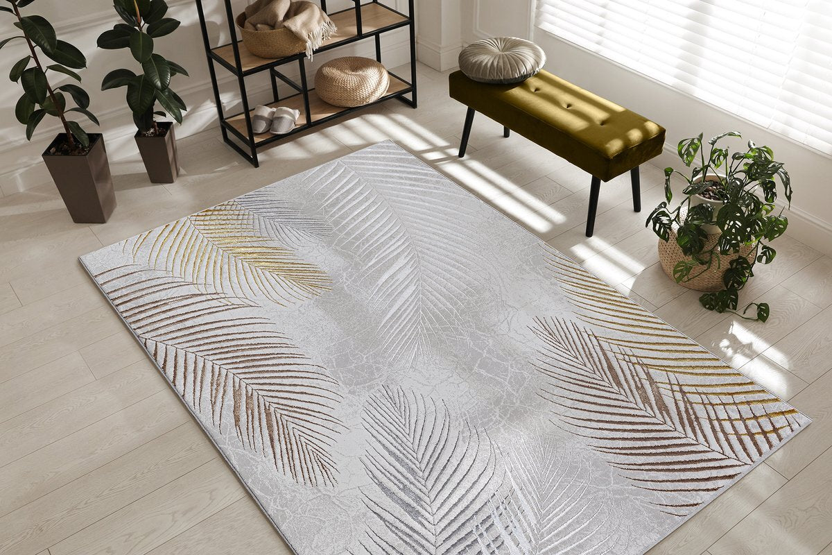 Karpet24 Modern Vloerkleed Creation - Laagpolig met Hoog-Laag Effect, Grijs — hoek