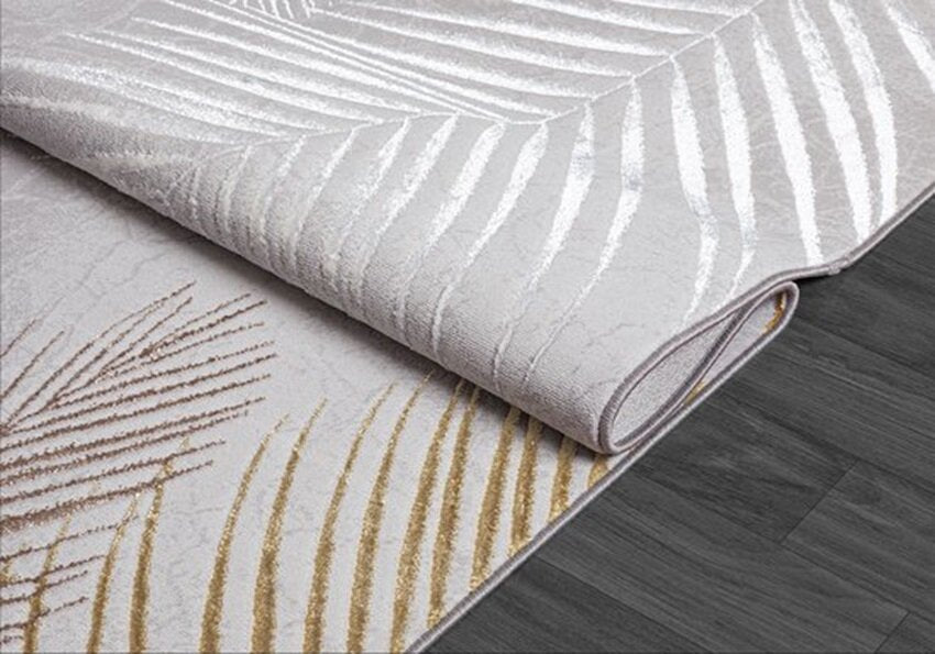 Karpet24 Modern Vloerkleed Creation - Laagpolig met Hoog-Laag Effect, Grijs — hoekdetail