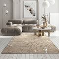 Karpet24 Modern Vloerkleed Creation - Laagpolig Tapijt met Stijlvol Takkenontwerp in Taupe en Crème