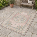 Karpet24 Salsa – Vintage Style Vloerkleed Roze, Weerbestendig & UV-bestendig voor Binnen & Buiten
