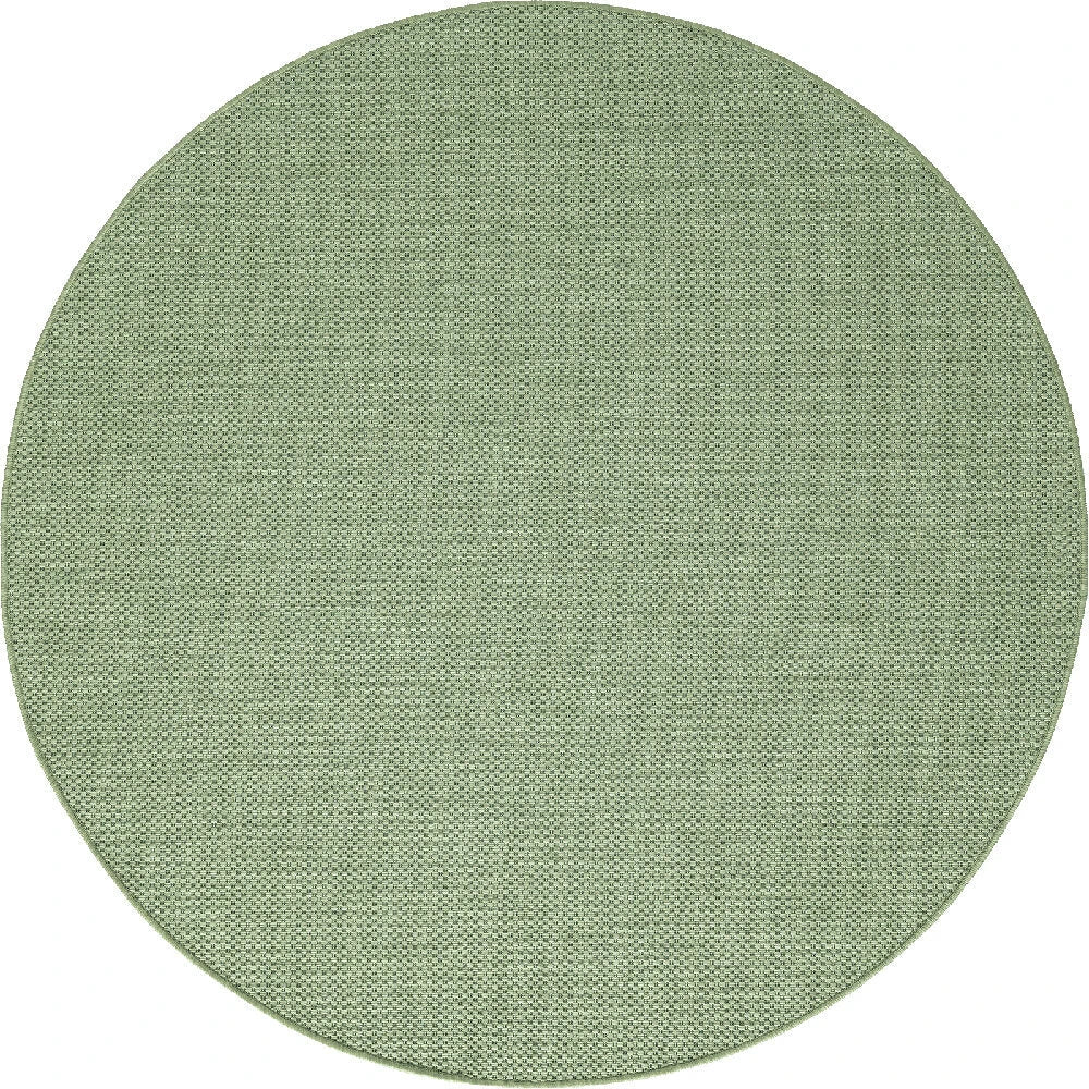 Karpet24 Sisal – Modern Effen Vloerkleed voor Binnen & Buiten, Groen - Vooraanzicht