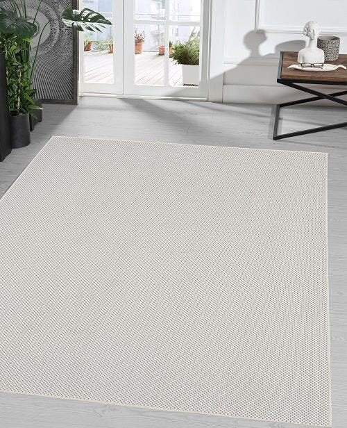 Karpet24 Sisal – Modern Effen Vloerkleed voor Binnen & Buiten, Cream — sfeerbeeld in interieur