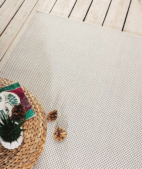 Karpet24 Sisal – Modern Effen Vloerkleed voor Binnen & Buiten, Cream — bovenaanzicht