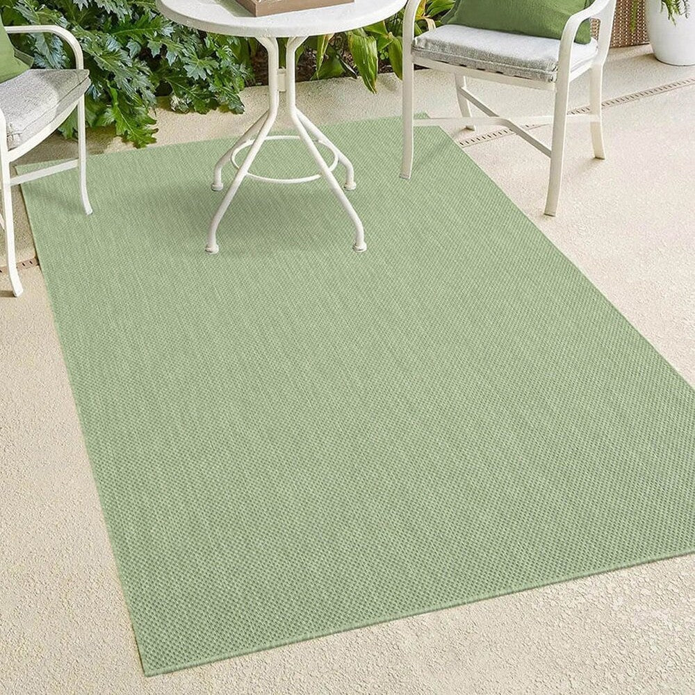 Karpet24 Sisal – Modern Effen Vloerkleed voor Binnen & Buiten, Groen