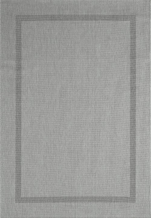 Karpet24 Sisal – Modern Laagpolig Vloerkleed voor Binnen & Buiten in Grijs - Vooraanzicht