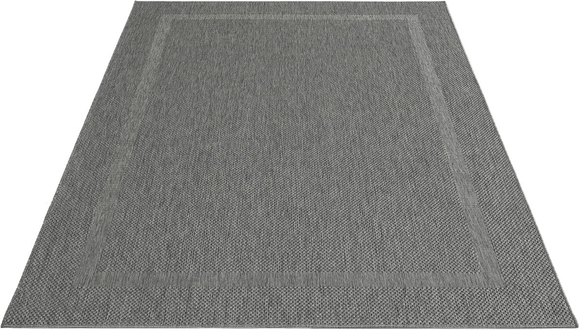 Karpet24 Sisal – Modern Laagpolig Vloerkleed voor Binnen & Buiten Antraciet — hoekdetail
