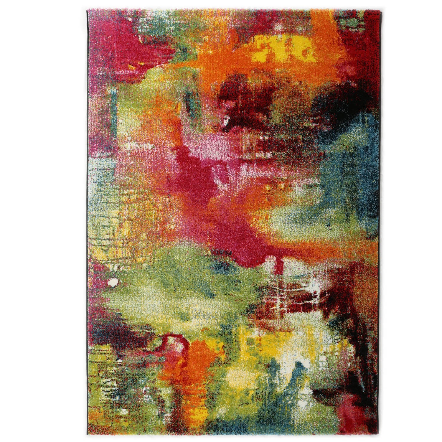 Karrpet24 Vloerkleed Belis Kleurrijk 20754 – Modern Abstract Design, Duurzaam en Geschikt voor Elke Ruimte — bovenaanzicht