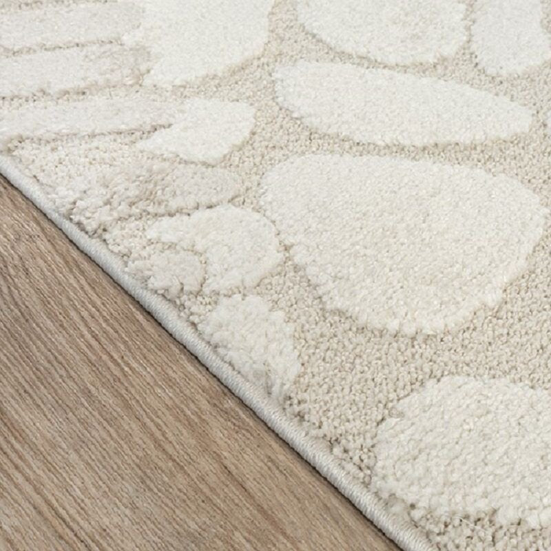 Kindervloerkleed Safari Giraf – Zacht Speelkleed in Neutrale Tinten — hoek