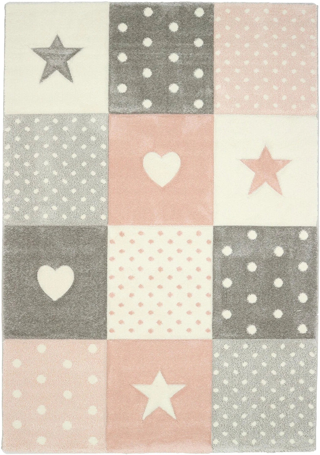 Vloerkleed Pastel Kids Roze – Kindervloerkleed Zacht - Vooraanzicht