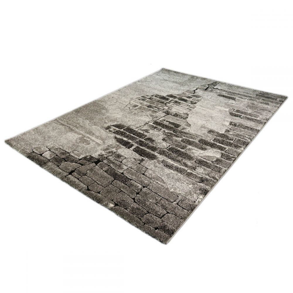 Merinos - Muur Design Vloerkleed - Ibiza 20270-95 - Grijs - Vooraanzicht