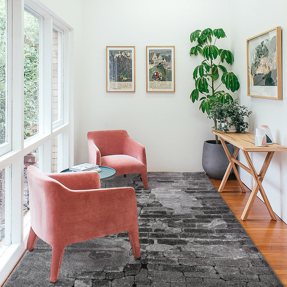 Merinos - Muur Design Vloerkleed - Ibiza 20270-95 - Grijs — bovenaanzicht