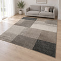 Modern Blokdesign Laagpolig Vloerkleed – Stijlvol, Warm & Tijdloos voor Elk Interieur