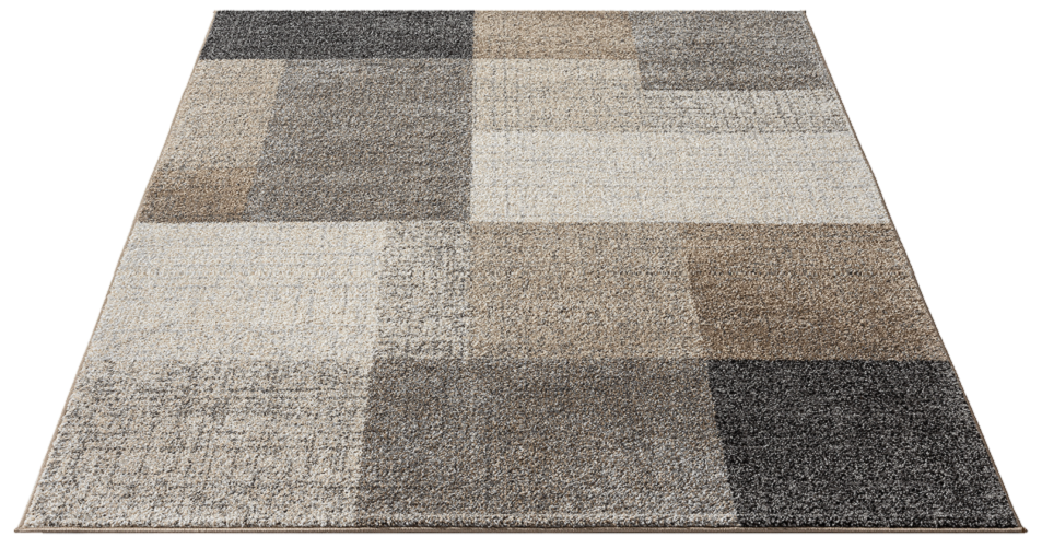 Modern Blokdesign Laagpolig Vloerkleed – Stijlvol, Warm & Tijdloos voor Elk Interieur — sfeerbeeld in interieur