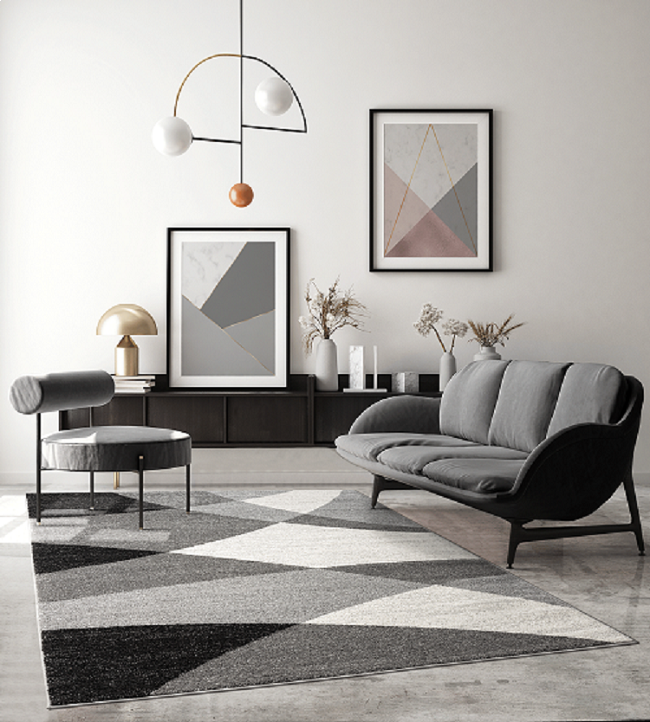 Modern Geometrisch Laagpolig Vloerkleed - Detail