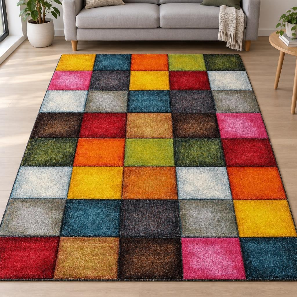 Vloerkleed Belis Multicolour – sfeerimpressie in de woonkamer