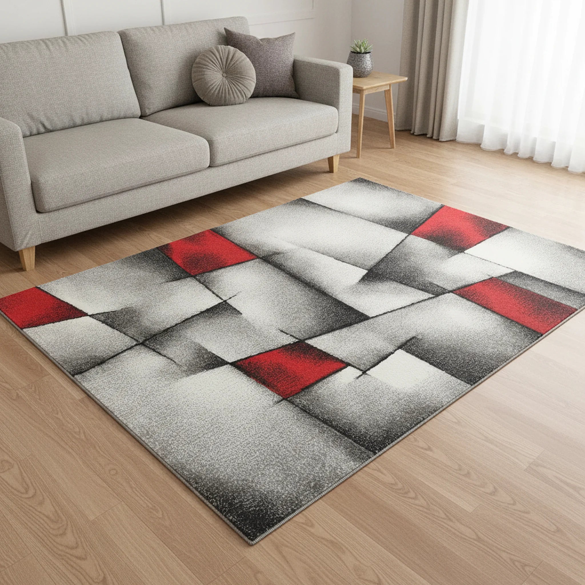 Vloerkleed Brilliance Rood – Laagpolig Modern | Merinos - Sfeerbeeld