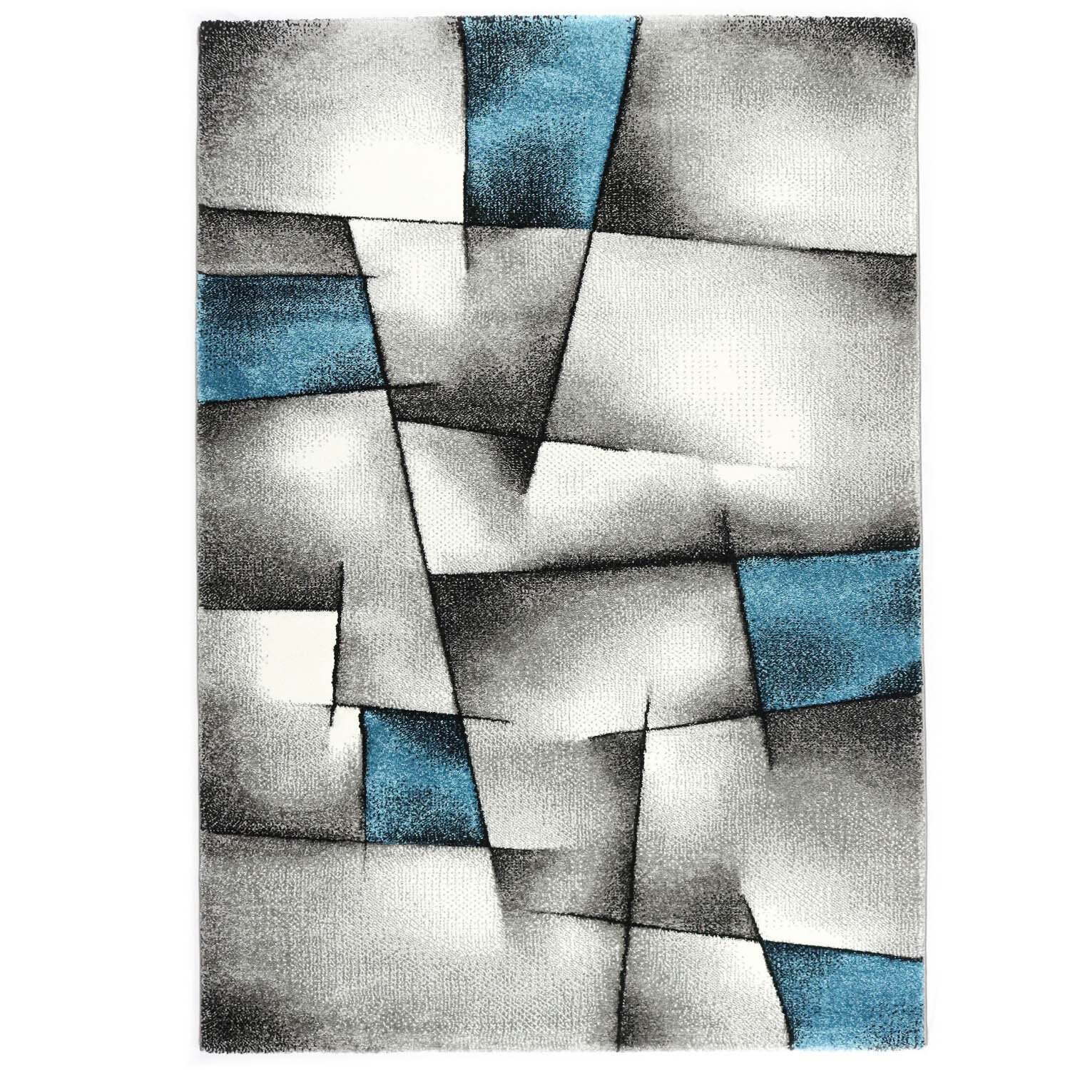 Vloerkleed Brilliance 660-930 Turquoise — bovenaanzicht