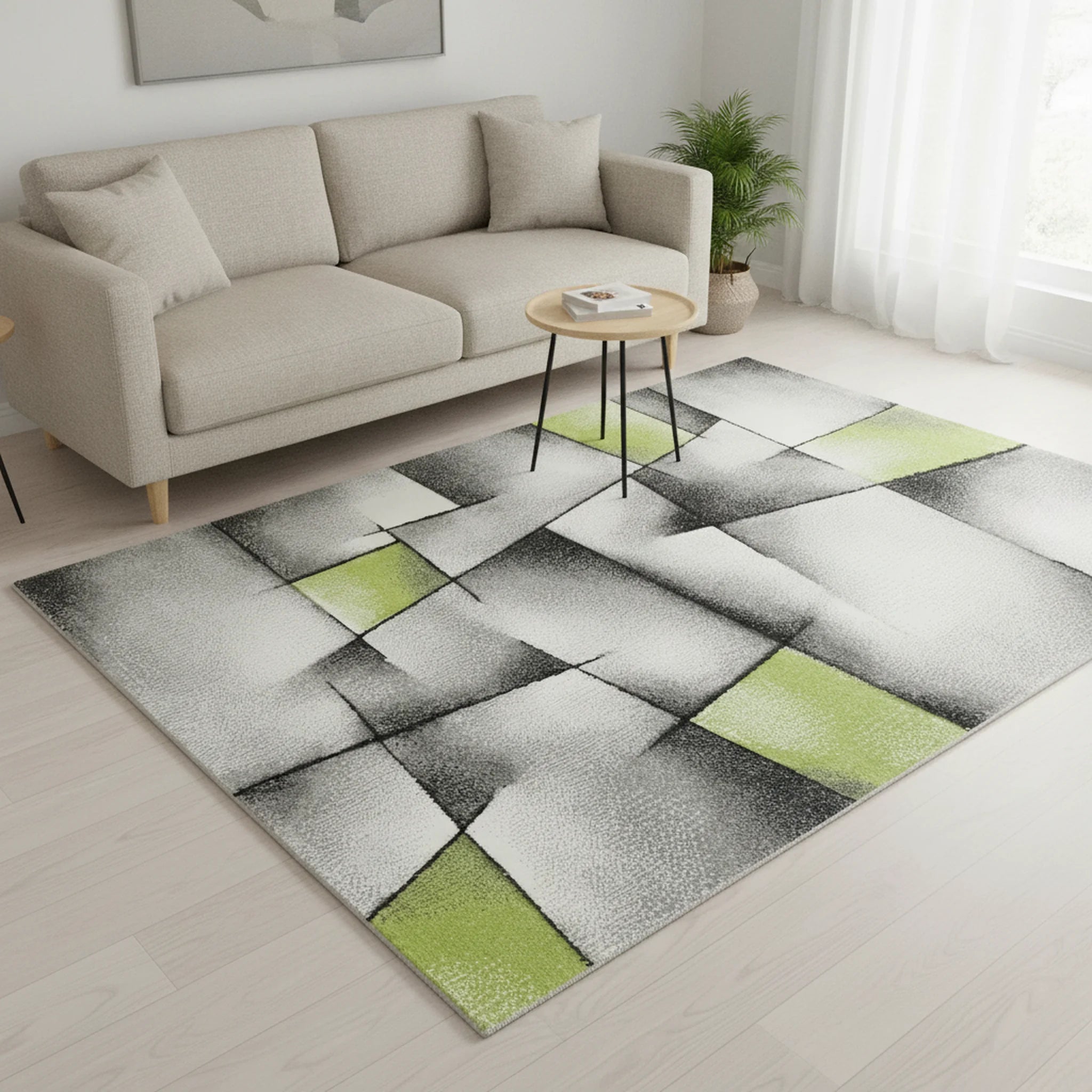 Vloerkleed Brilliance Groen – Laagpolig Modern | Merinos - Sfeerbeeld