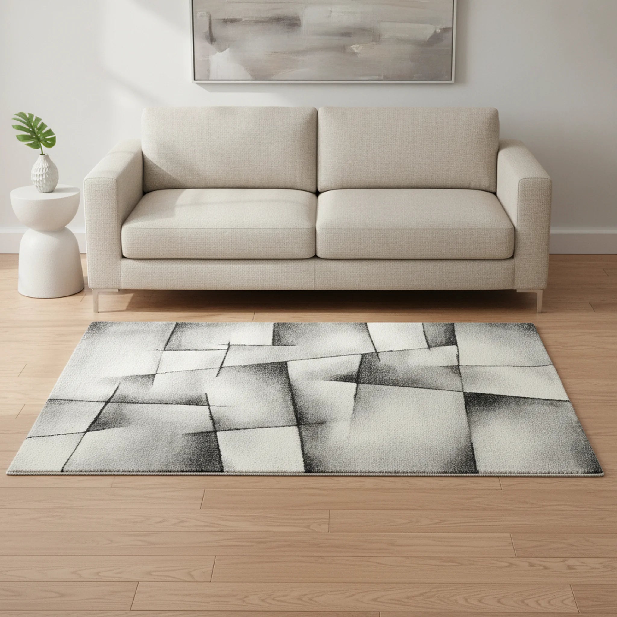Vloerkleed Brilliance Antraciet – Laagpolig Modern | Merinos - Sfeerbeeld