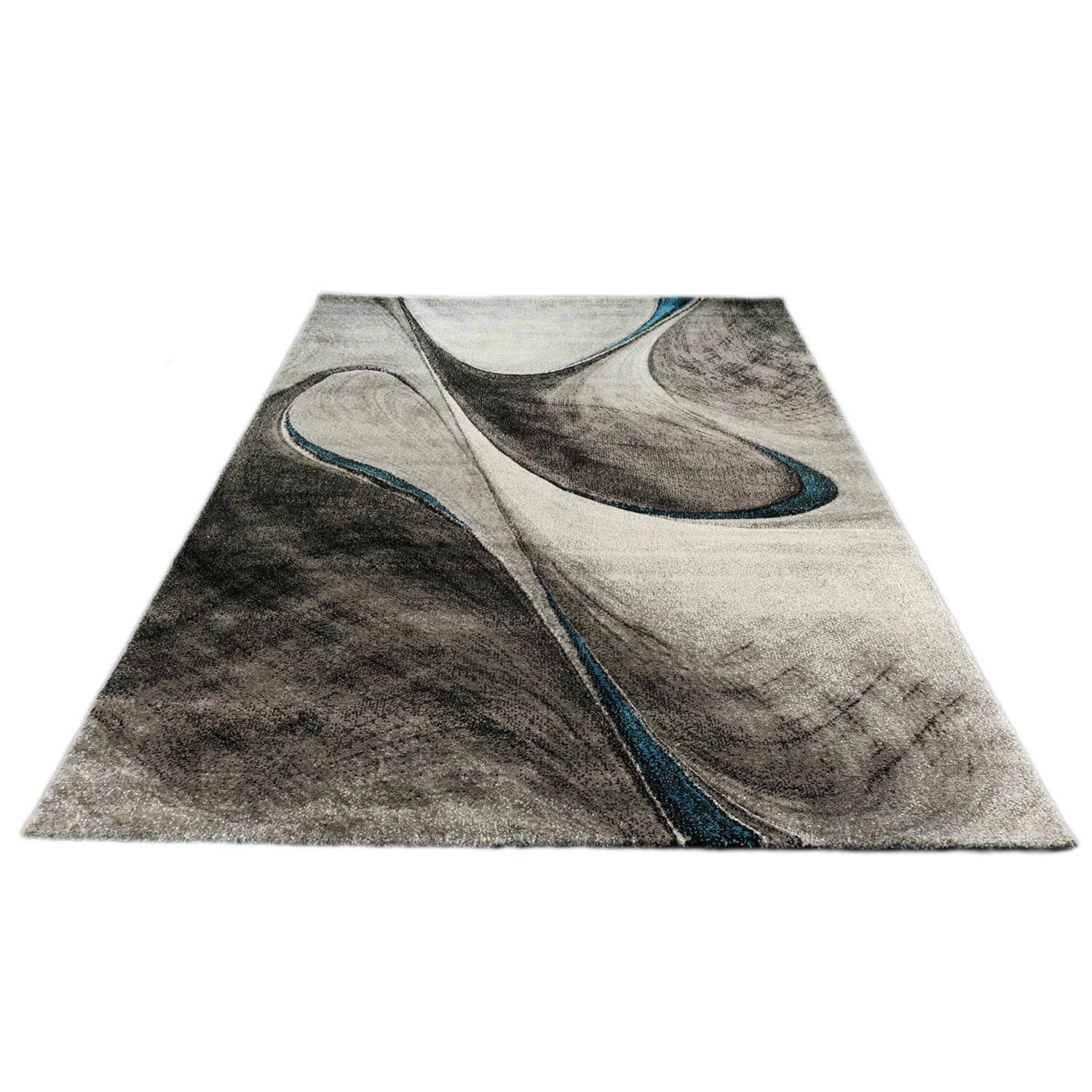 Vloerkleed Brilliance 662-930 Turquoise — sfeerbeeld in interieur