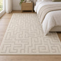 Tapis Eclipse 2455 Crème – Dessin de cercles doux, poils courts
