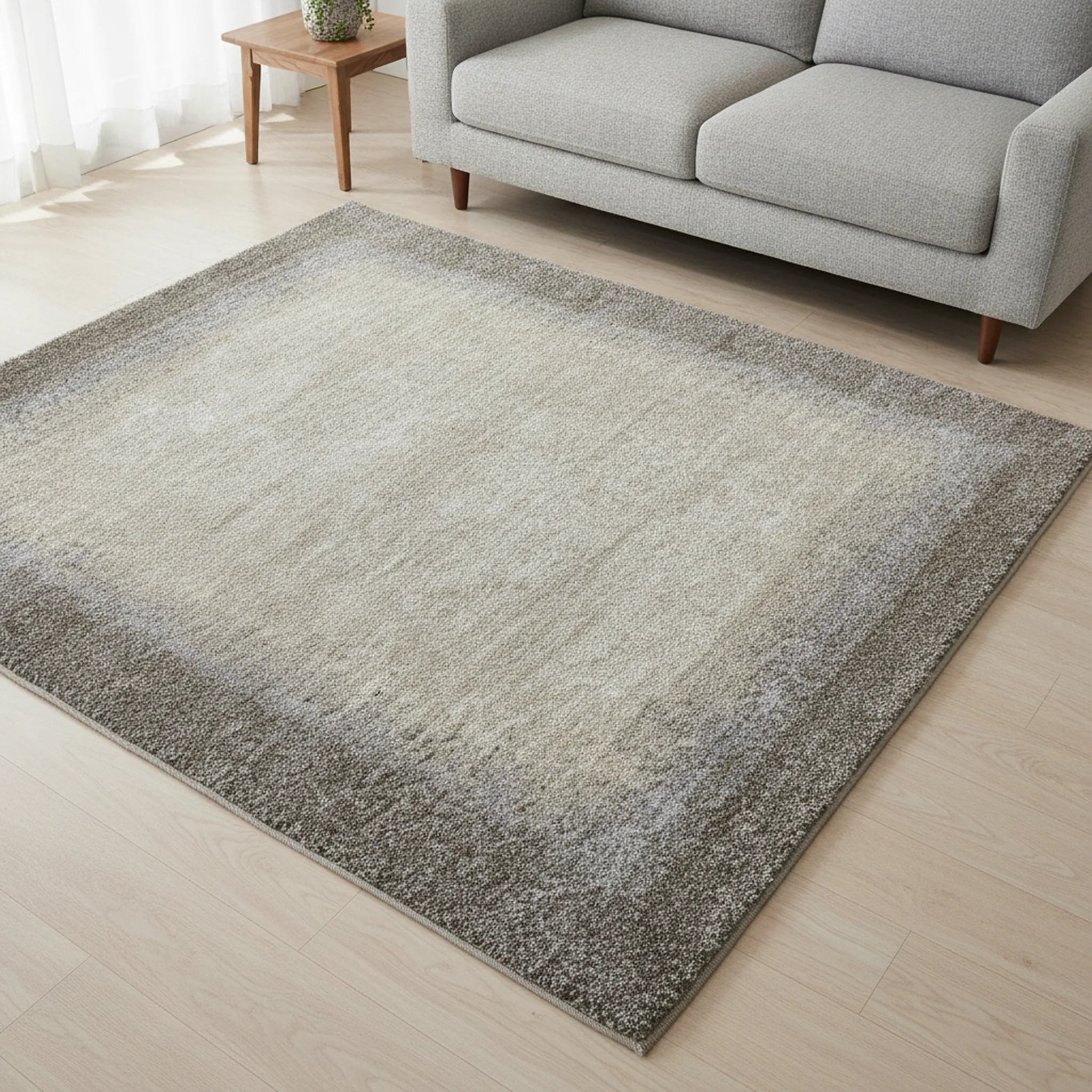 Laagpolig Vloerkleed Elegant Beige-Grijs - Sfeerbeeld