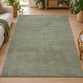 Rug Elio 2251 Green – Low-pile woven with a jute backing