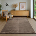 Rug Elio Japandi – Modern design with Half-circles in Brown