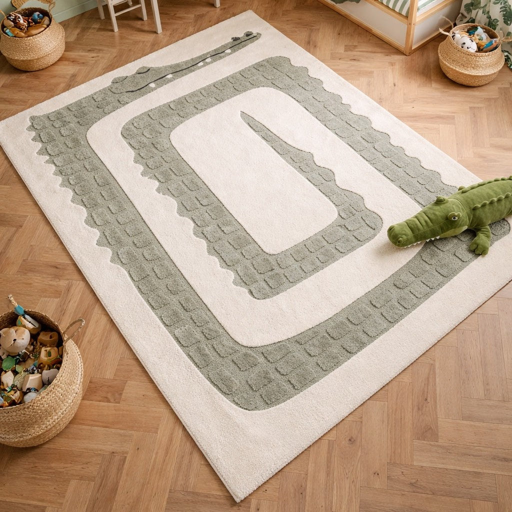 Vloerkleed Elio Kids Crème – Geweven Kinderkleed in 5 Maten