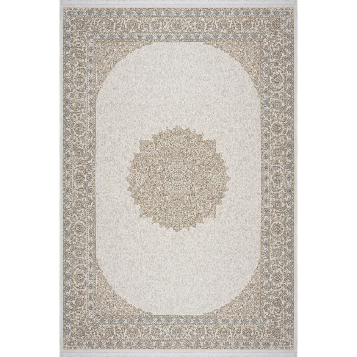 Vloerkleed Fabia Beige 71 – Rustig Laagpolig Kleed voor Woonkamer en Gang