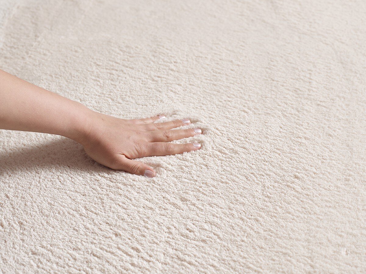 Vloerkleed Loft Shape – Zacht Hoogpolig Vloerkleed in Beige, Wasbaar tot 30° & Pluizig - Vooraanzicht