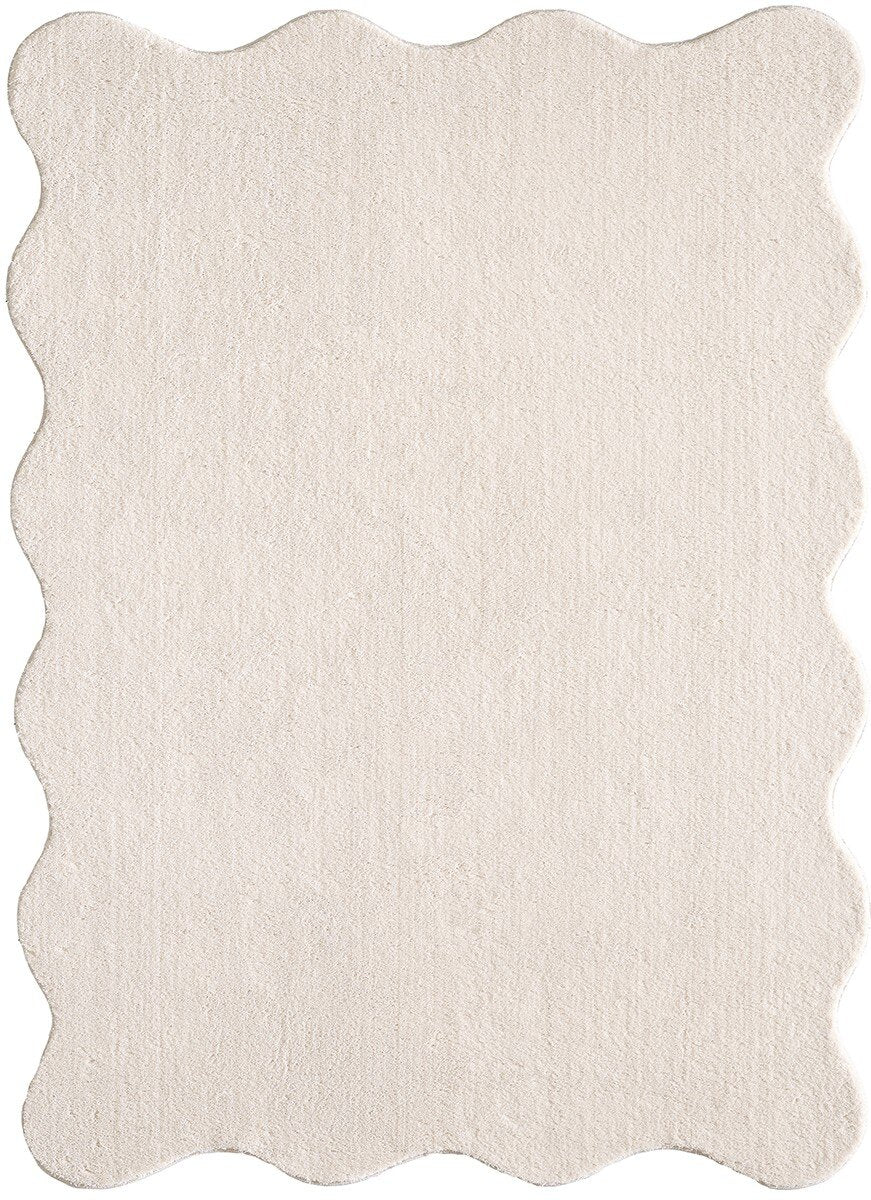Vloerkleed Loft Shape – Zacht Hoogpolig Vloerkleed in Beige, Wasbaar tot 30° & Pluizig — sfeerbeeld in interieur