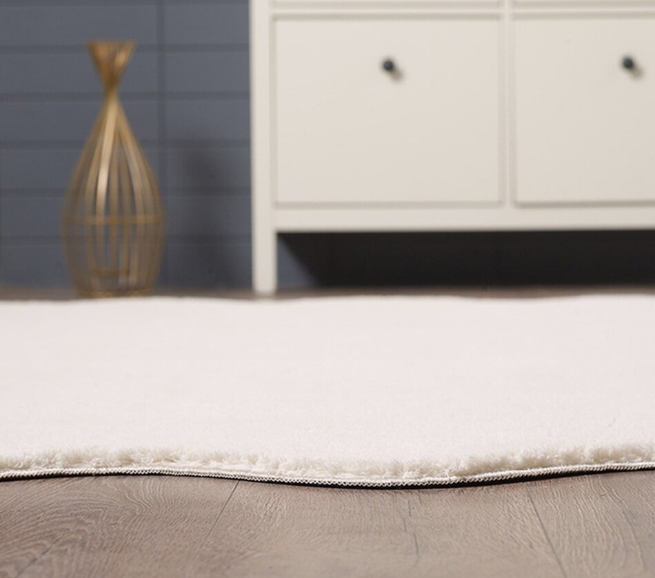 Vloerkleed Loft Shape – Zacht Hoogpolig Vloerkleed in Beige, Wasbaar tot 30° & Pluizig — bovenaanzicht