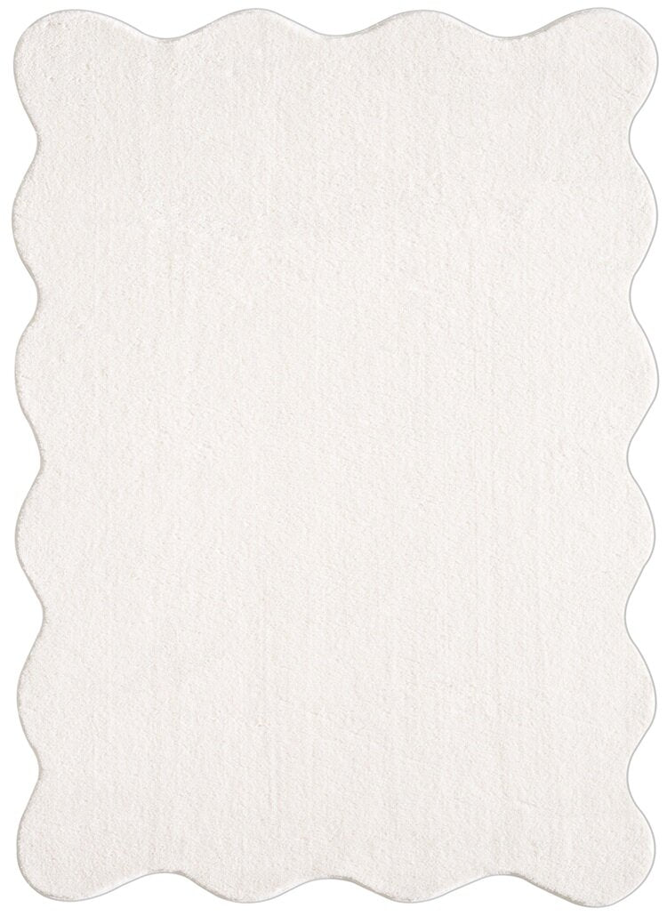 Vloerkleed Loft Shape – Zacht Hoogpolig Vloerkleed in Cream, Wasbaar tot 30° & Pluizig - Vooraanzicht