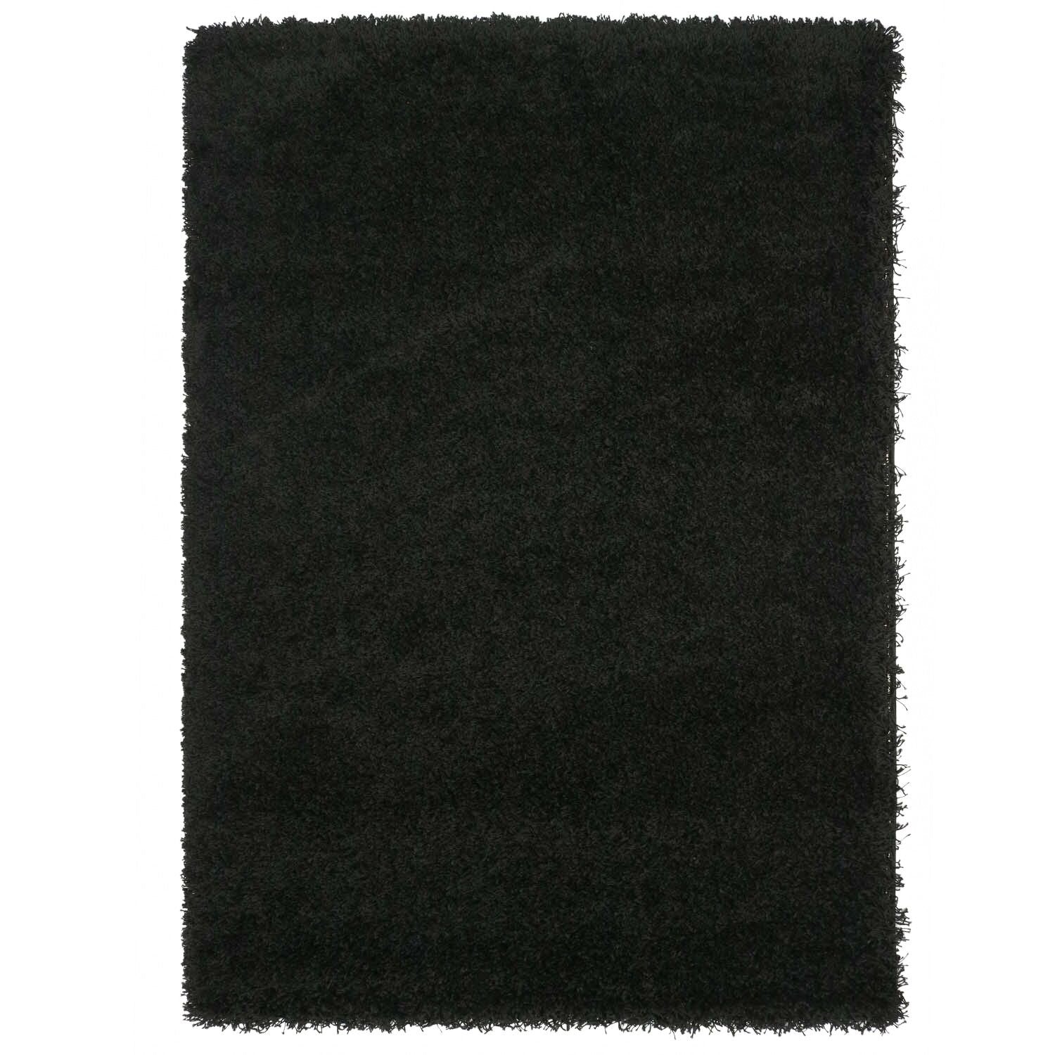 Vloerkleed Shaggy Plus 1074 Black - Vooraanzicht