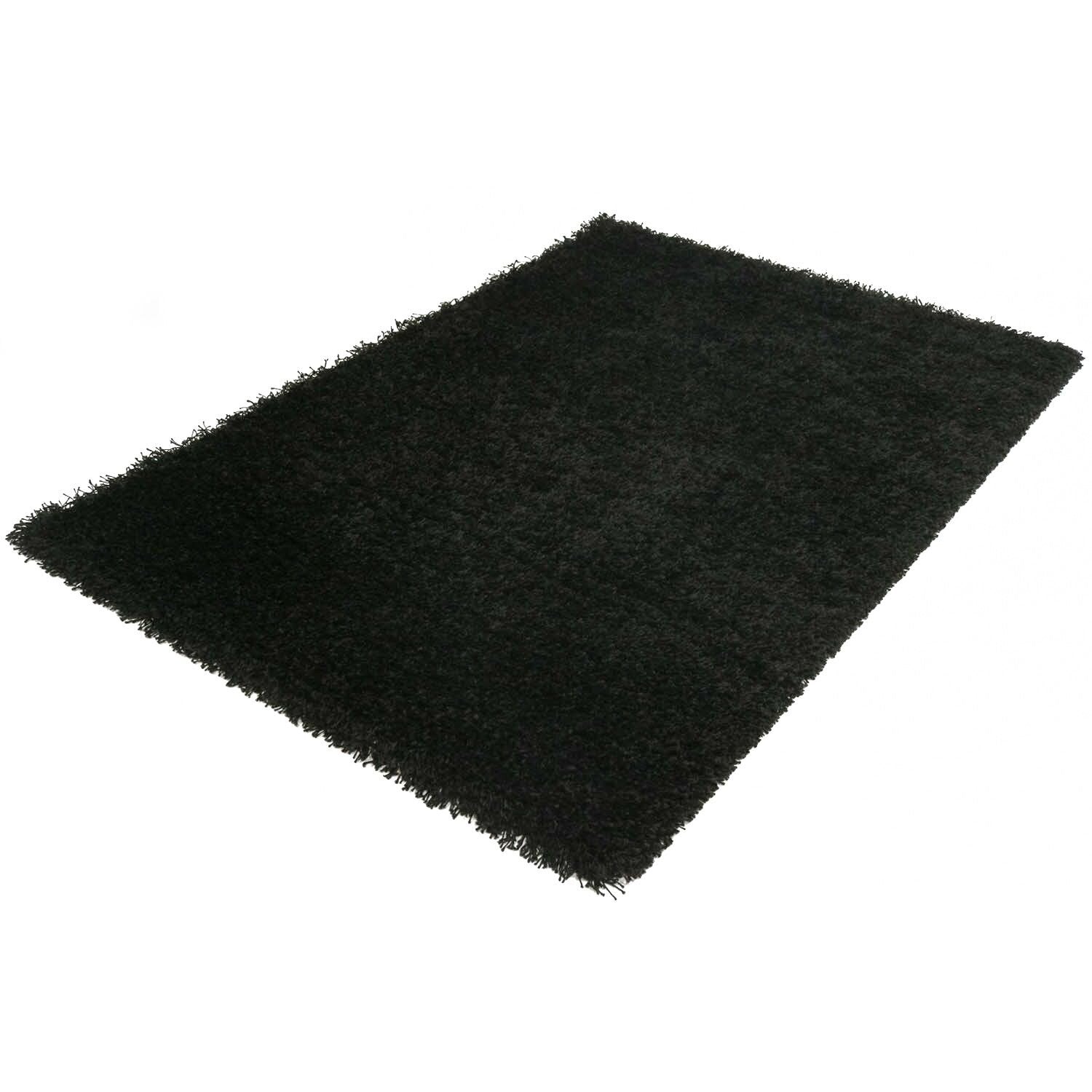 Vloerkleed Shaggy Plus 1074 Black — sfeerbeeld in interieur