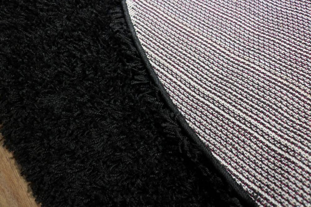 Vloerkleed Shaggy Plus 1074 Black — hoek