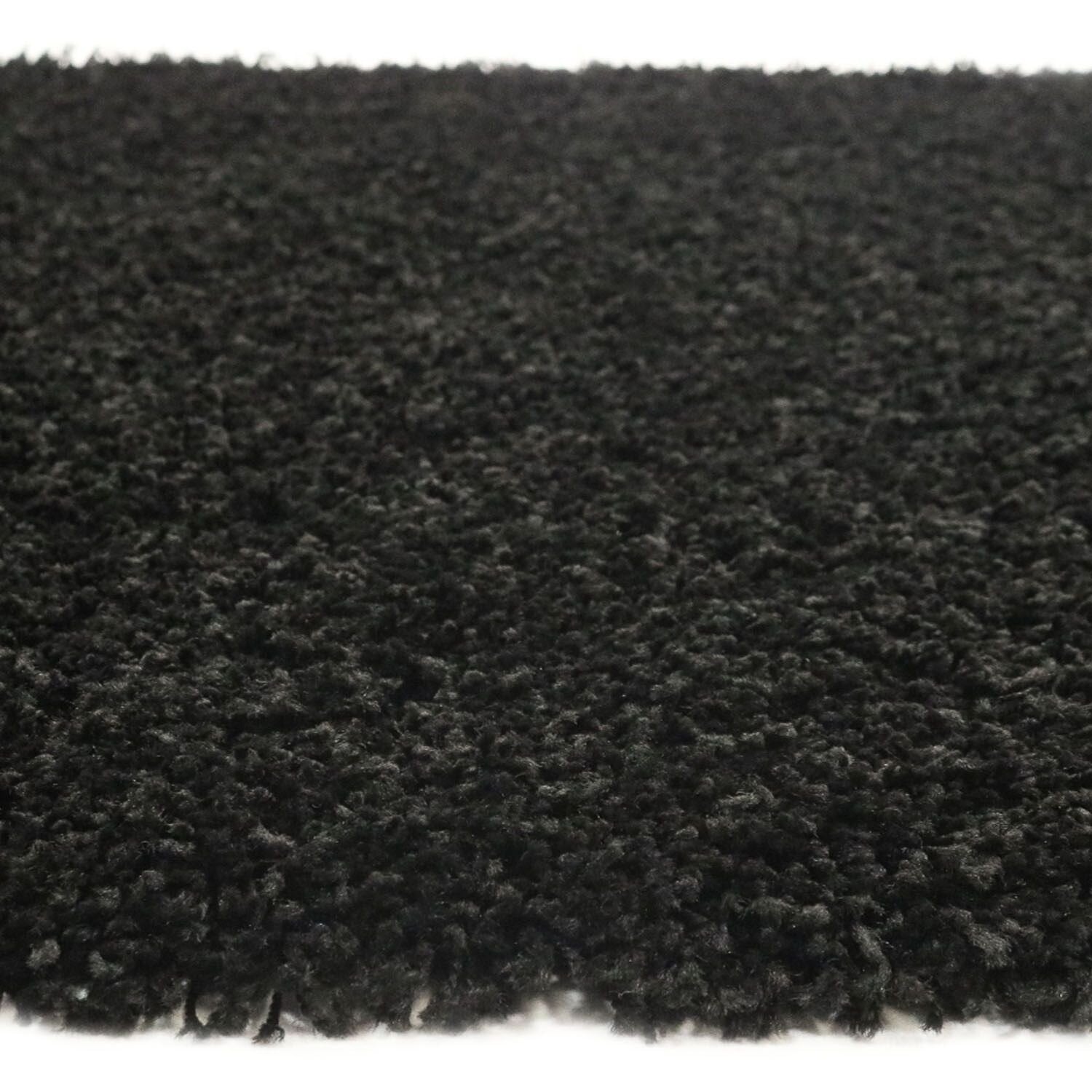 Vloerkleed Shaggy Plus 1074 Black — bovenaanzicht