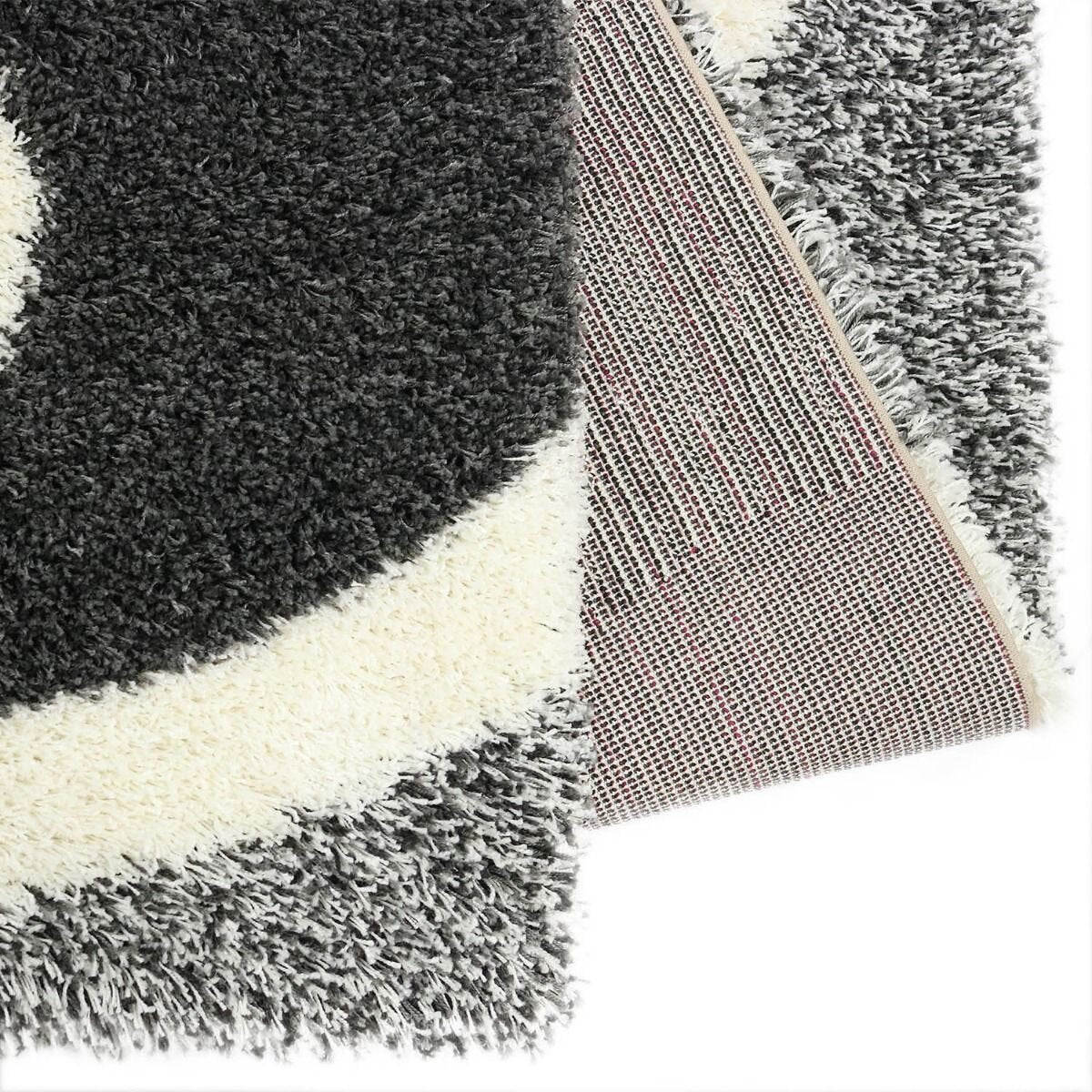 Vloerkleed Shaggy Plus 7110 Grey — bovenaanzicht