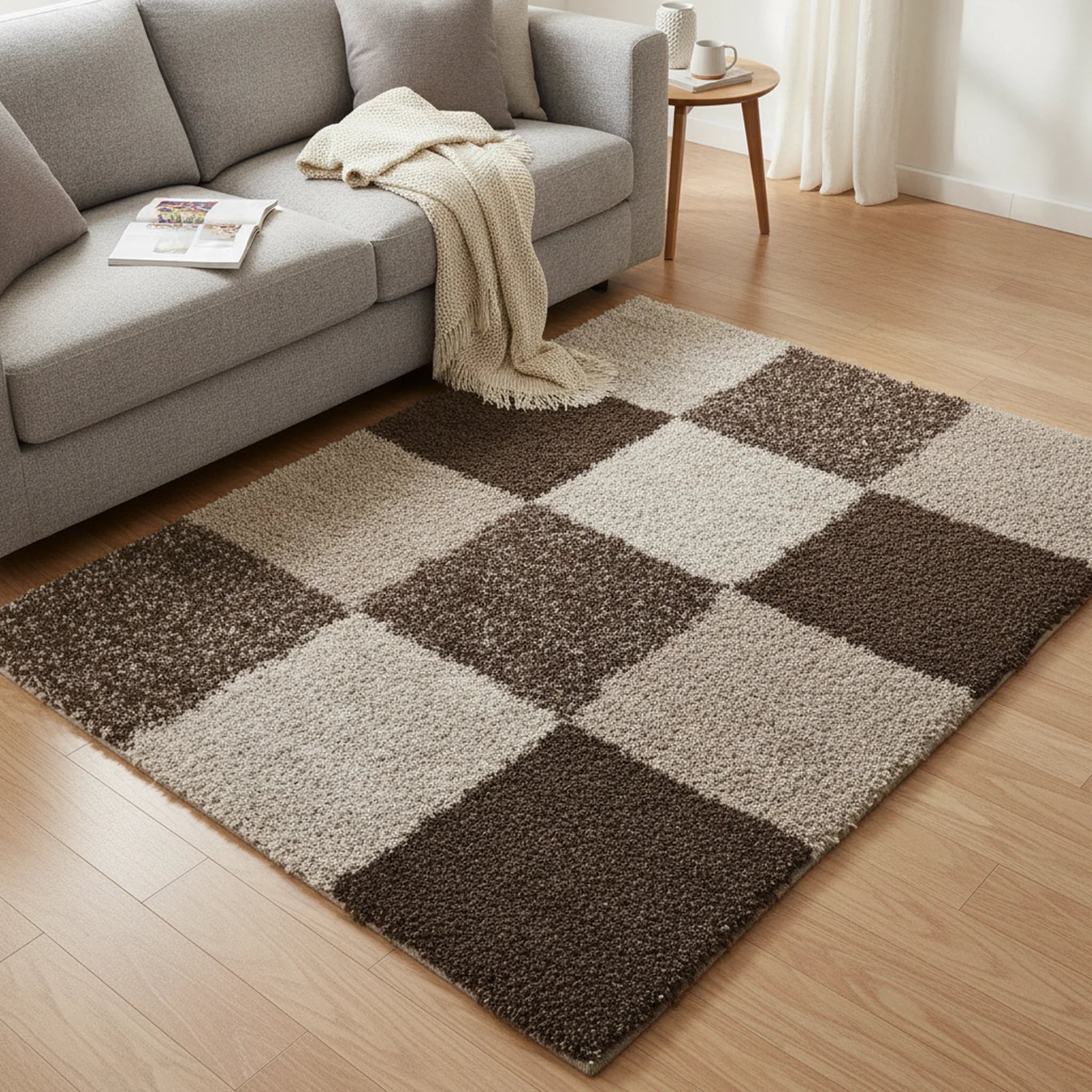 Vloerkleed Shaggy Plus 910 Beige - Sfeerbeeld