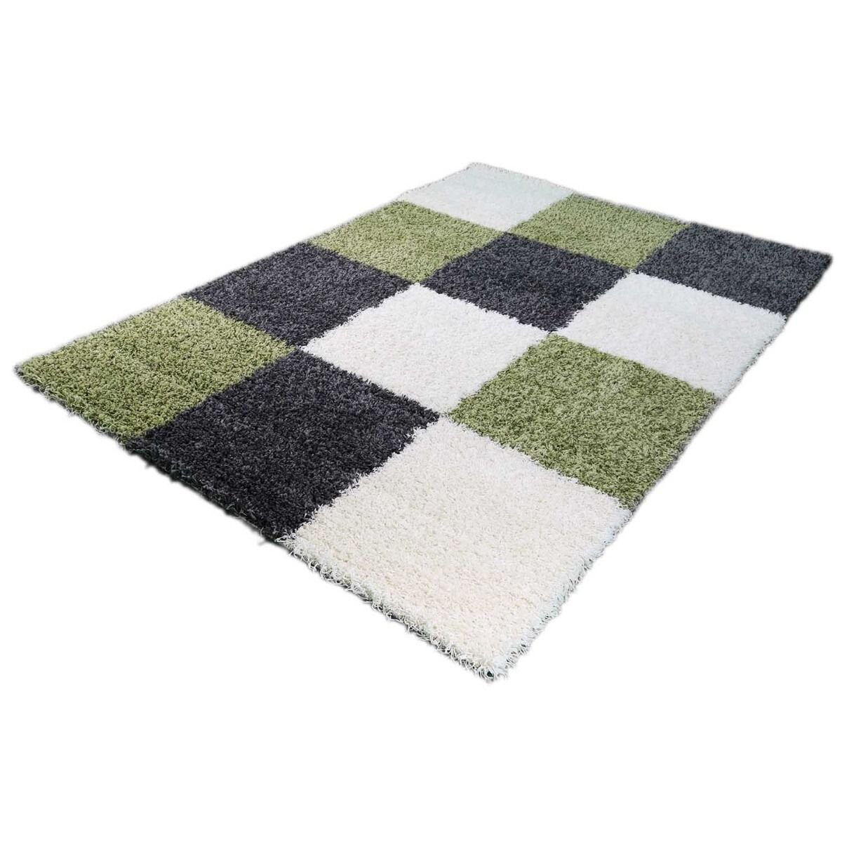 Vloerkleed Shaggy Plus 910 Grey Green - Vooraanzicht
