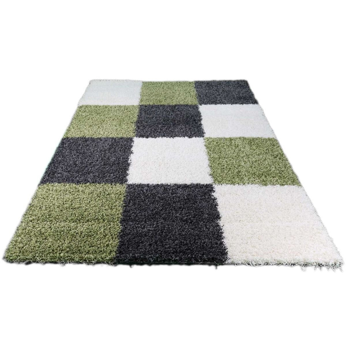 Vloerkleed Shaggy Plus 910 Grey Green — sfeerbeeld in interieur
