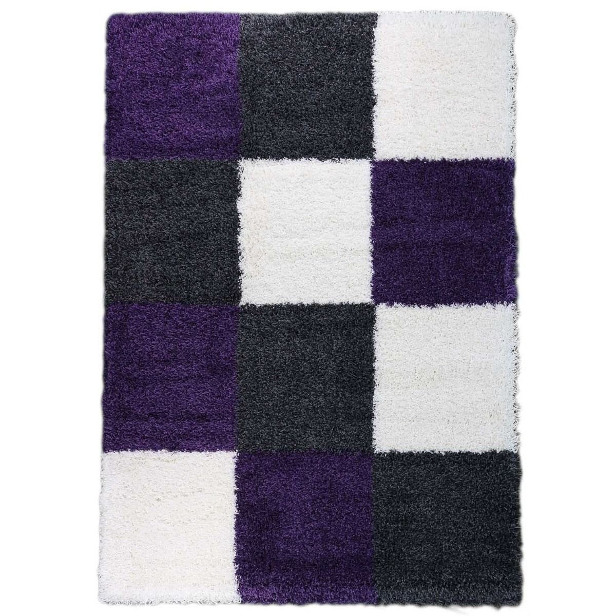 Vloerkleed Shaggy Plus 910 Grey Lilac — sfeerbeeld in interieur