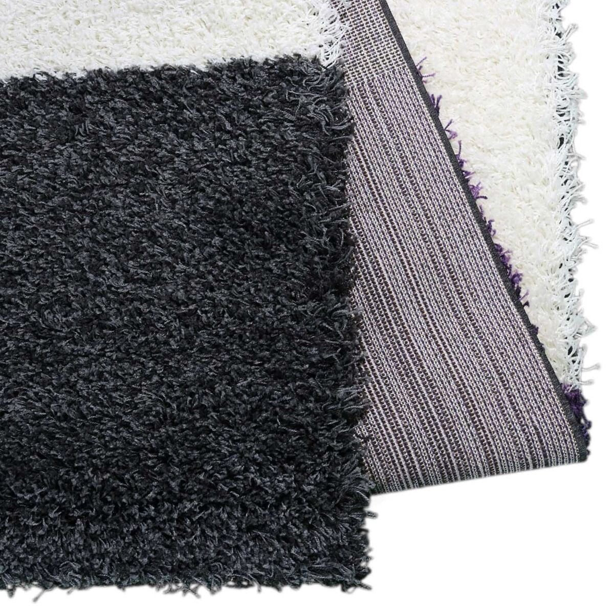 Vloerkleed Shaggy Plus 910 Grey Lilac — hoek