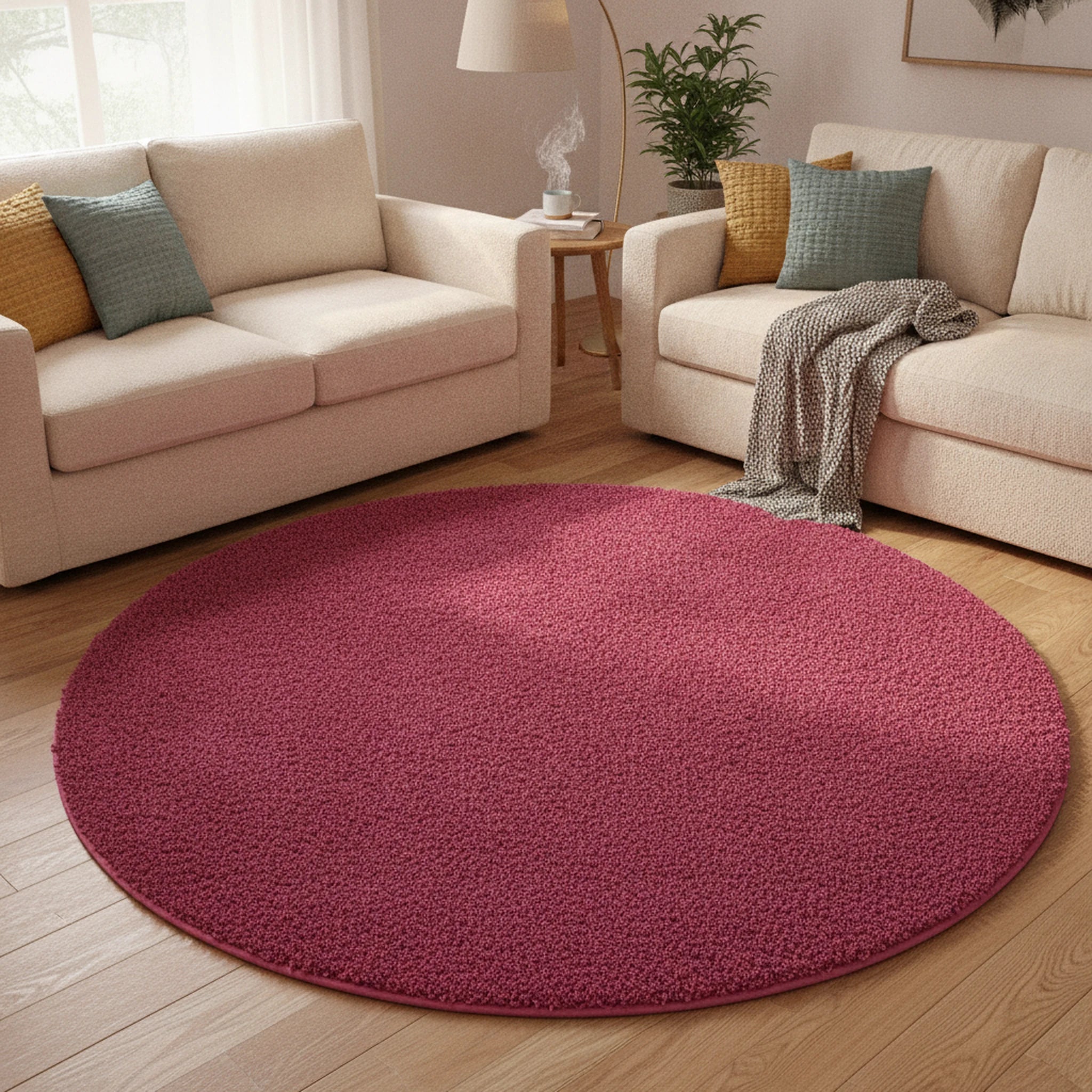 Vloerkleed Shaggy Plus 957 Paars - Sfeerbeeld